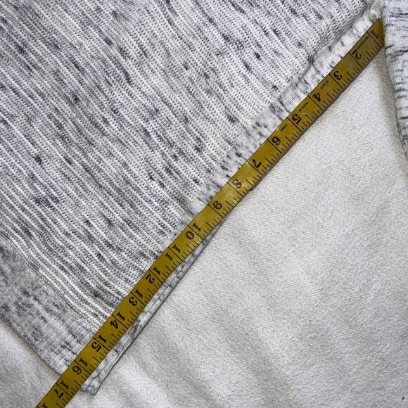 Talbots Petite Heathered Light Gray Ribbed Light Weight Crew Neck Sweater-LP: i - Picture 6 of 12